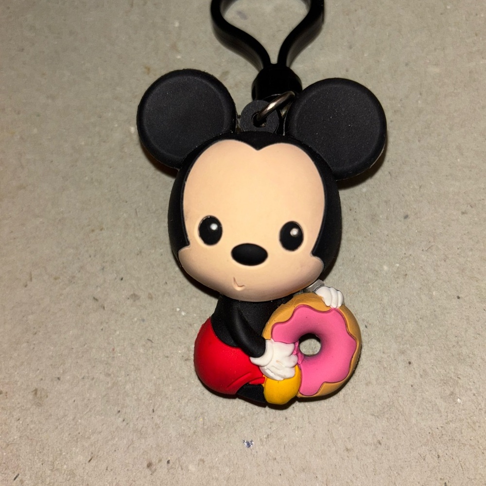 Mickey Mouse Keychain with Donut